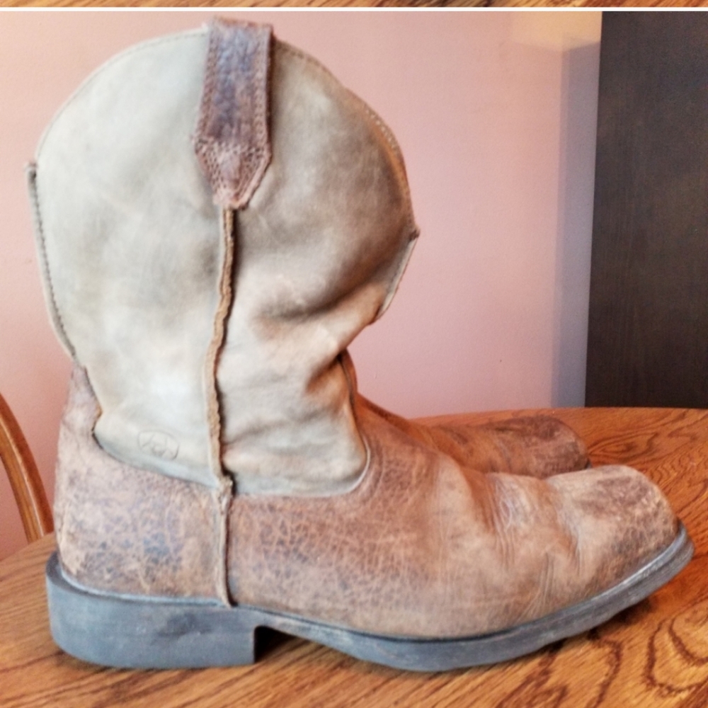 Ariat Rambler Western distressed brown leather Boots for Men 13D